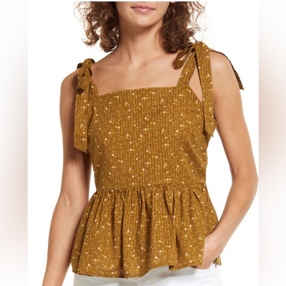 Madewell Rosalie Tie Strap Top size xs